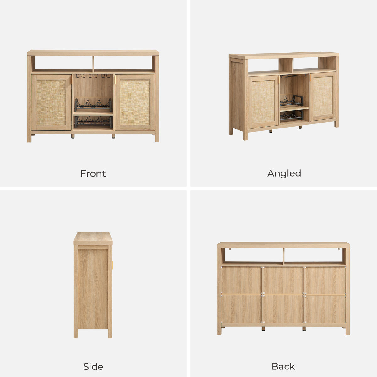 Savanna Bar Cabinet with Glass Holder - Set of 2