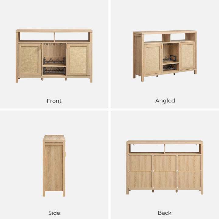 Savanna Bar Cabinet with Glass Holder - Set of 2