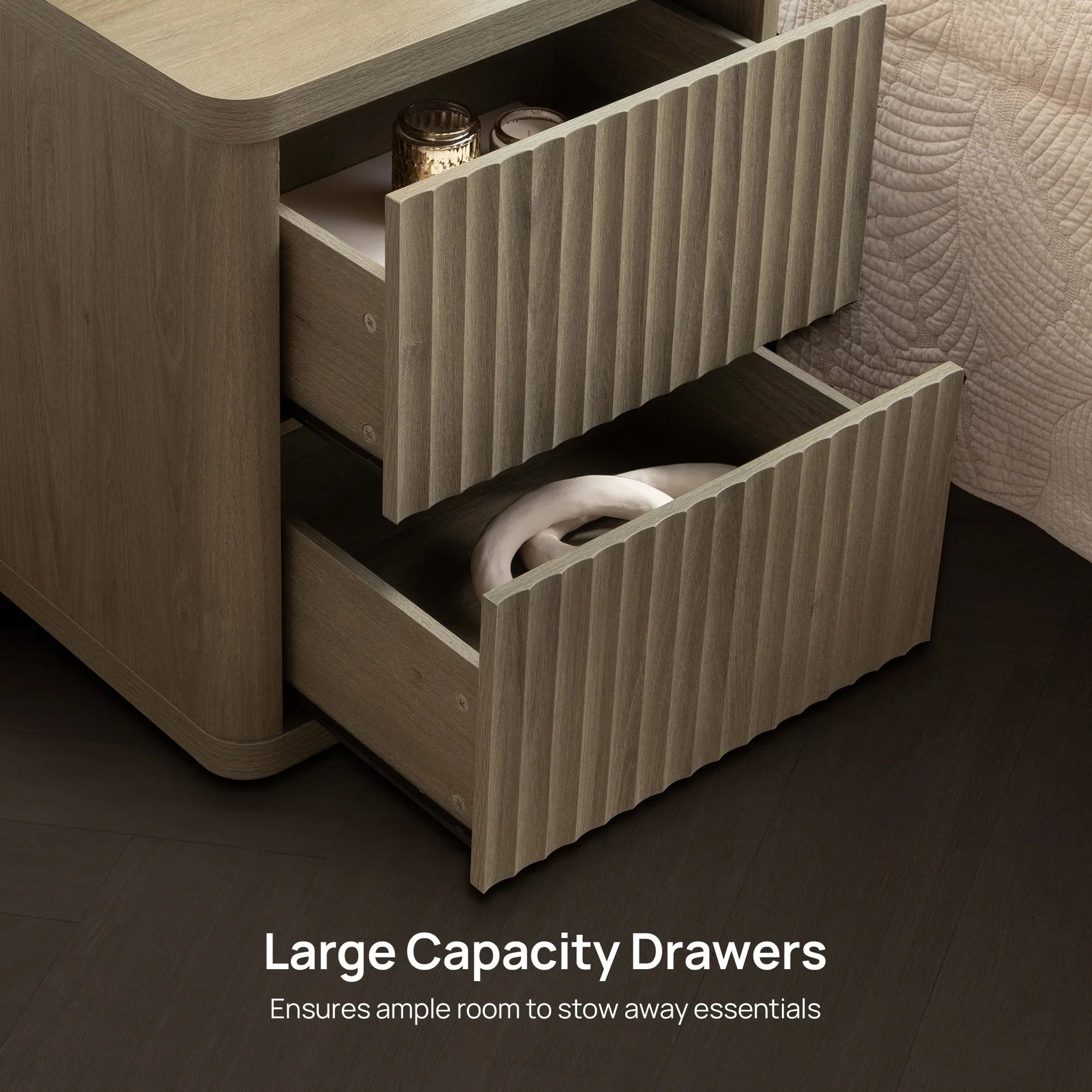 Cas Nightstand with 2 Drawers