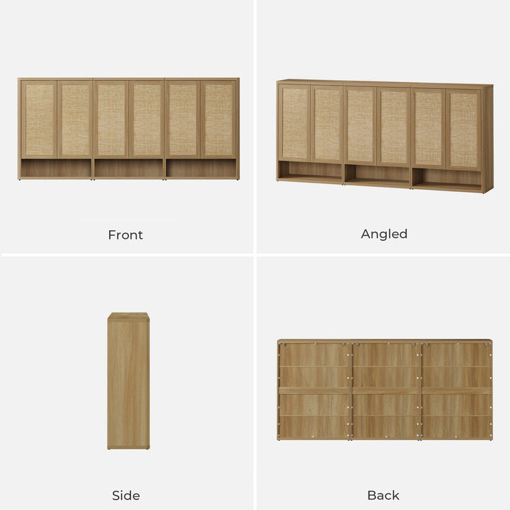 Zura Triple-Unit Shoe Cabinet, Holds 70 Pairs