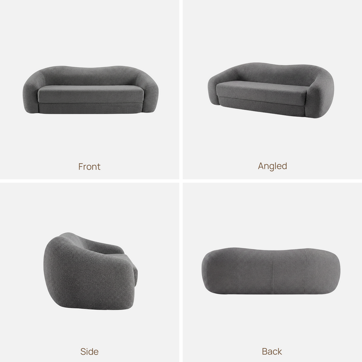 Nimbus 3 Seater Sofa Couch, Dark Grey