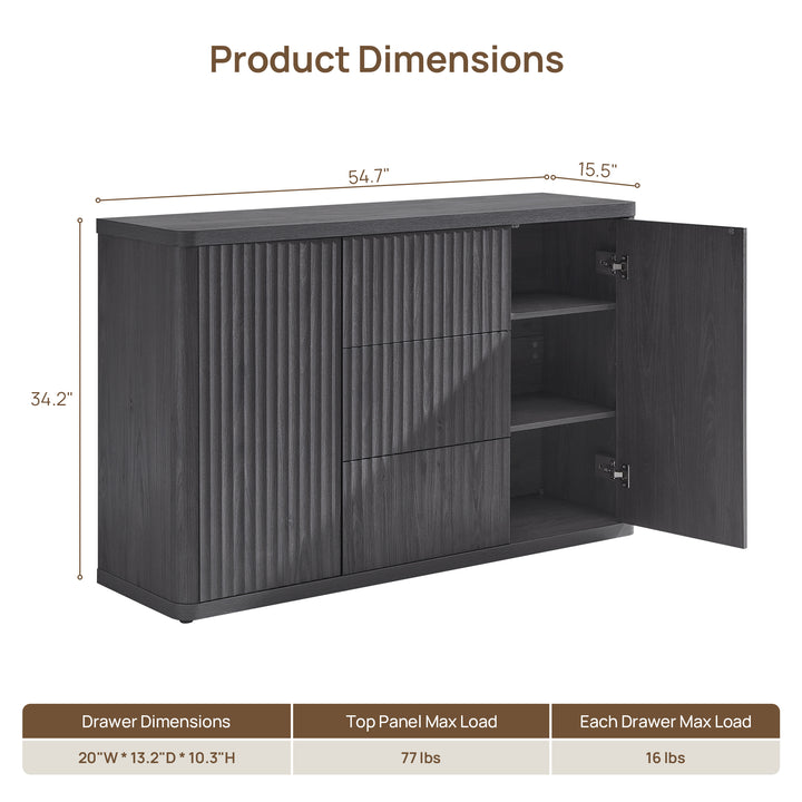 Cas Sideboards with 3 Drawer and 2 Doors