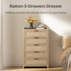 Savanna Wood Dresser, 5 Drawers - Sicotas