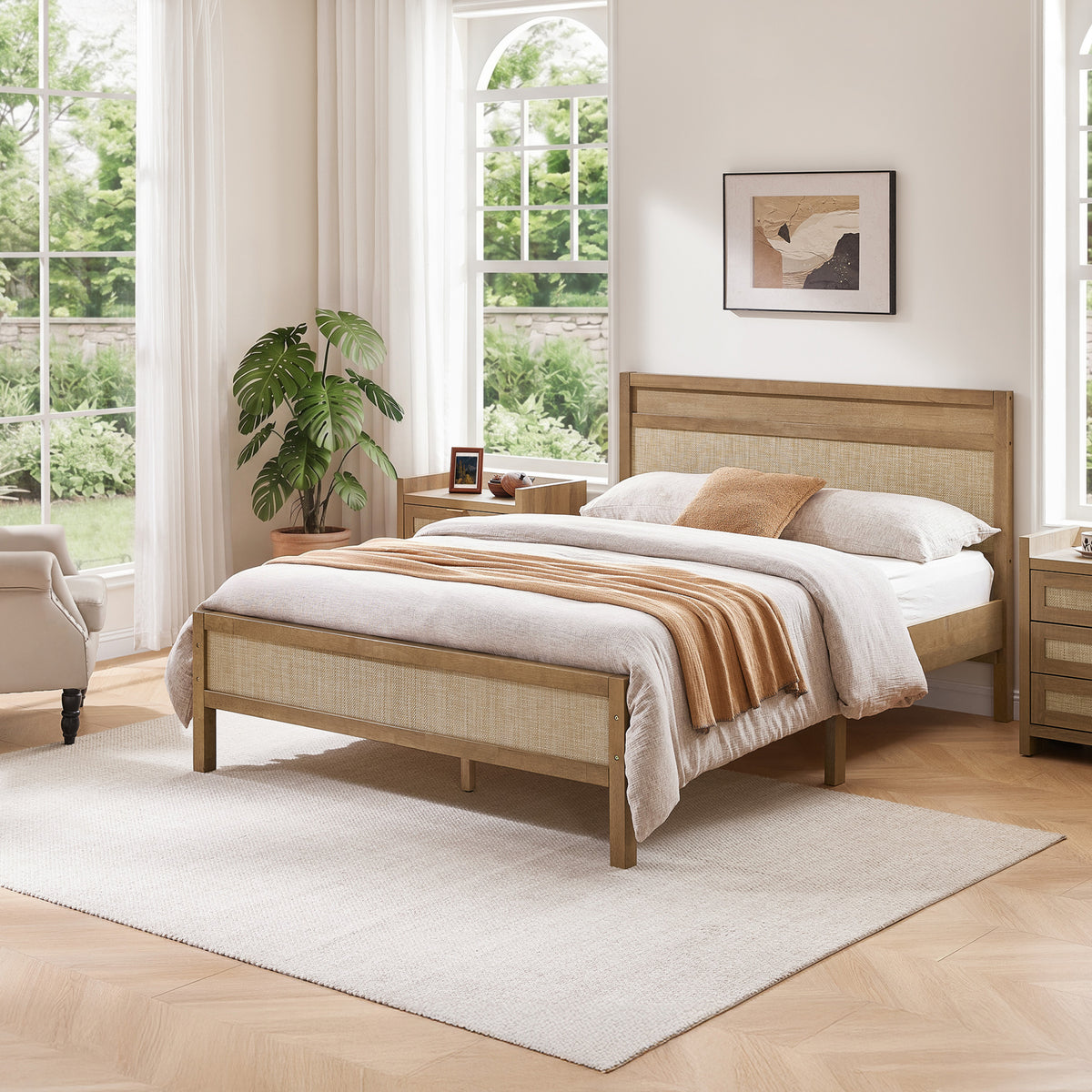 Savanna Queen Bed Frame with Headboard
