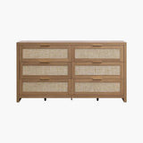 Savanna Rattan 6-Drawer Dresser, 56.8'' Wide