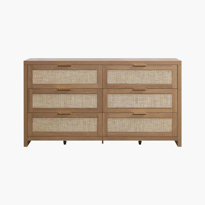 Savanna Rattan 6-Drawer Dresser, 56.8'' Wide