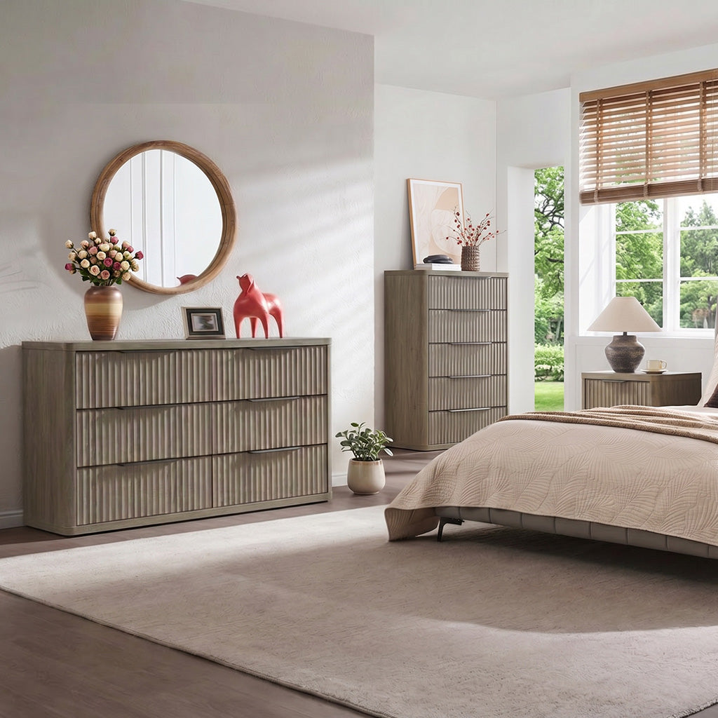 Cas Dresser, 6 Drawers, 2 Pieces