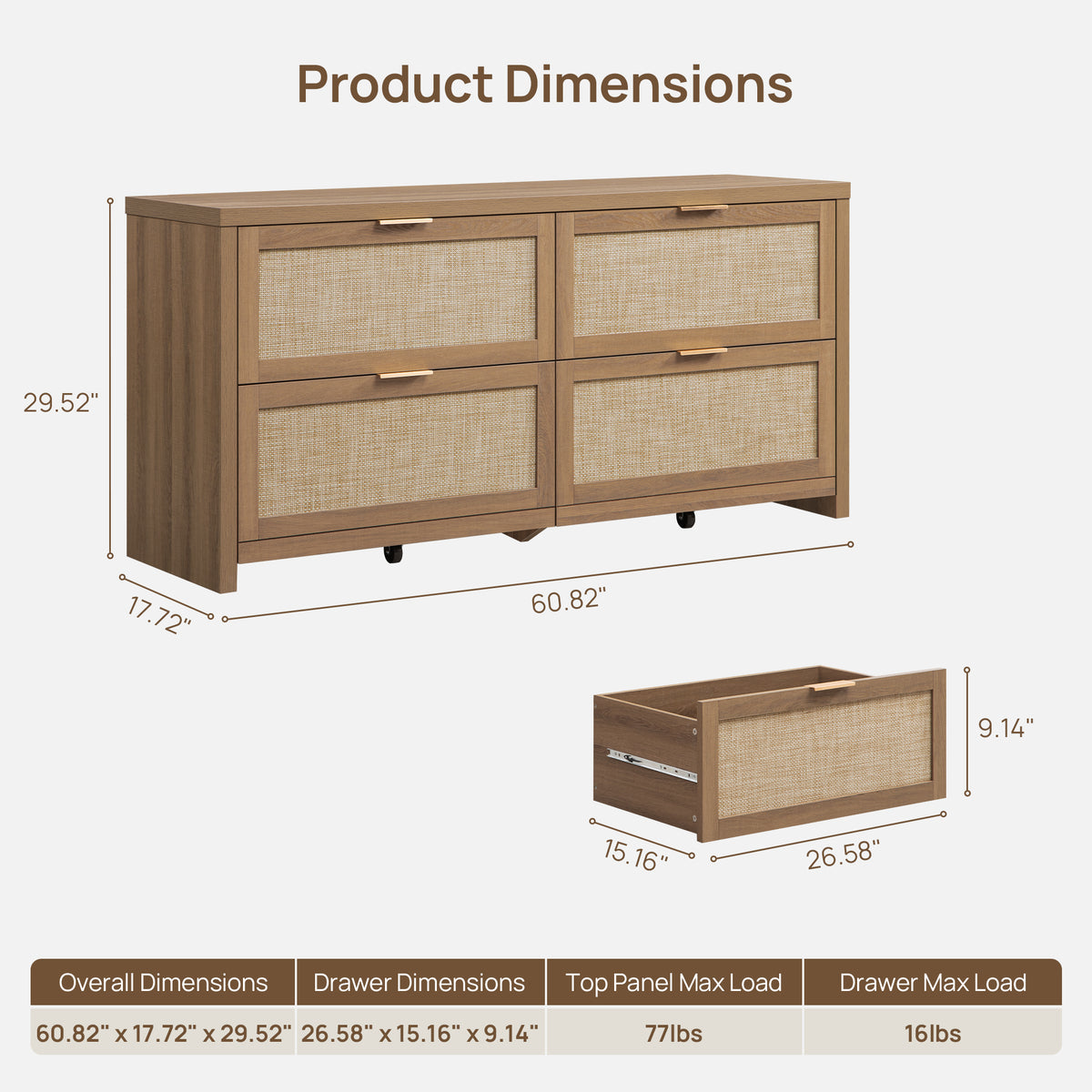 Savanna Modular 8 Drawers Dresser