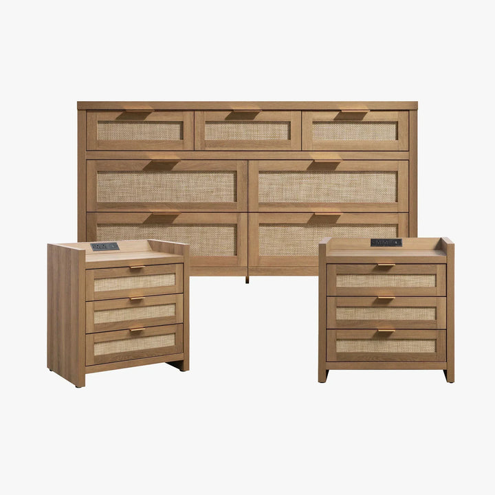 Savanna 7 Drawers Dresser and Nightstand Set