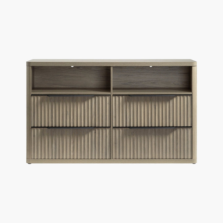 Cas Horizontal Chest, Open Drawers - 1 Piece - Grey Alder