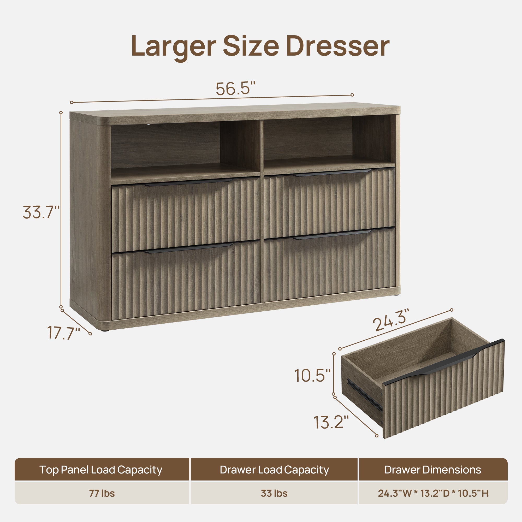 Cas Dresser, 4 Drawers