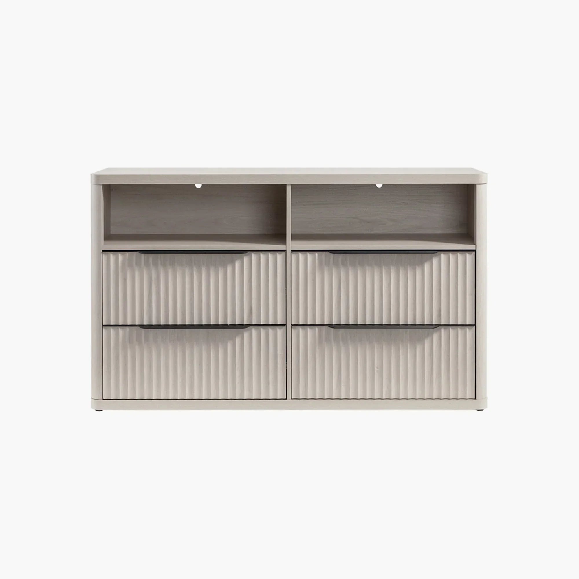 Cas 4 Drawer dresser with Open Shelf