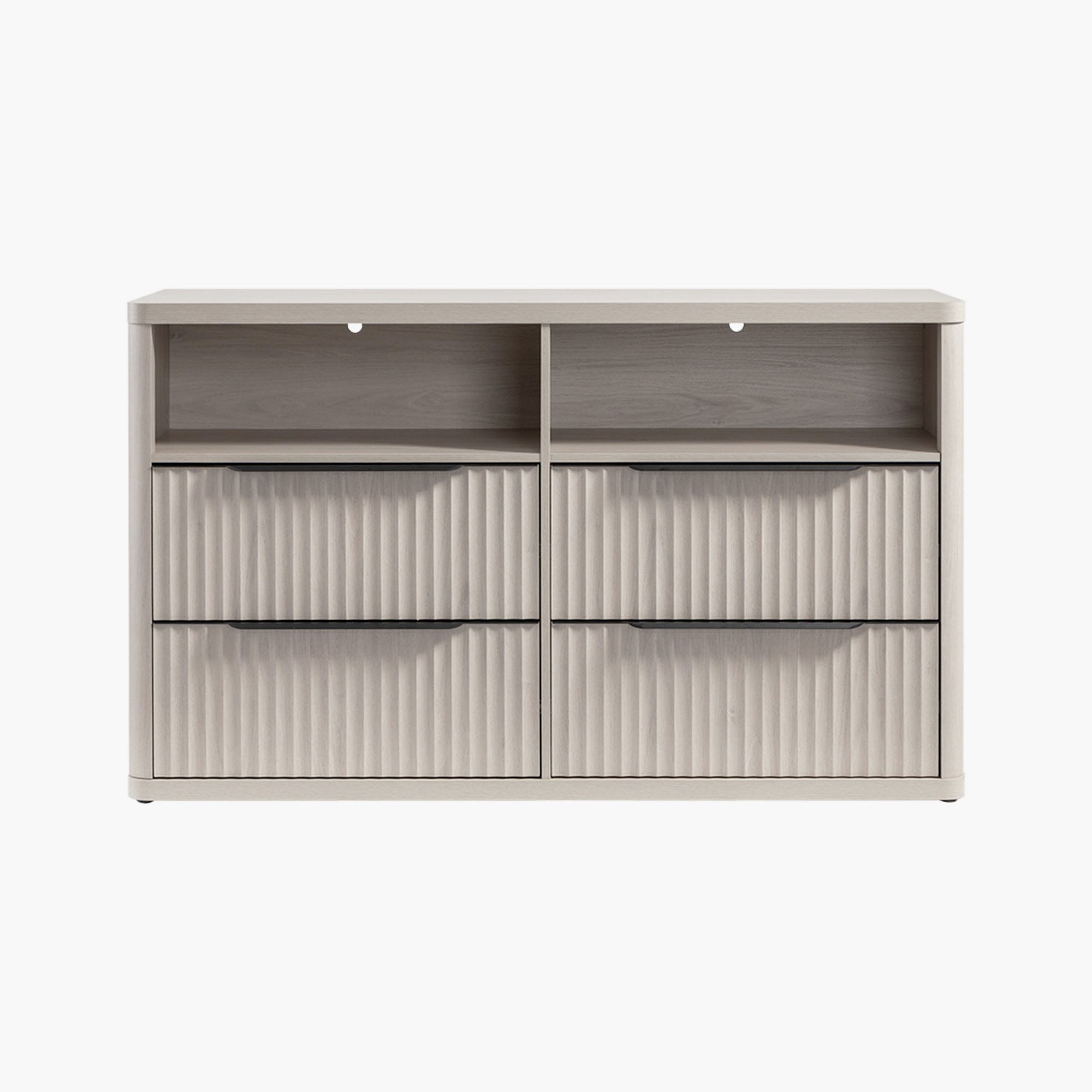 Cas 4 Drawer dresser with Open Shelf