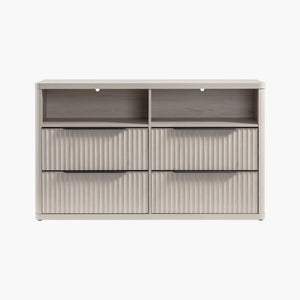 Cas 4 Drawer dresser with Open Shelf