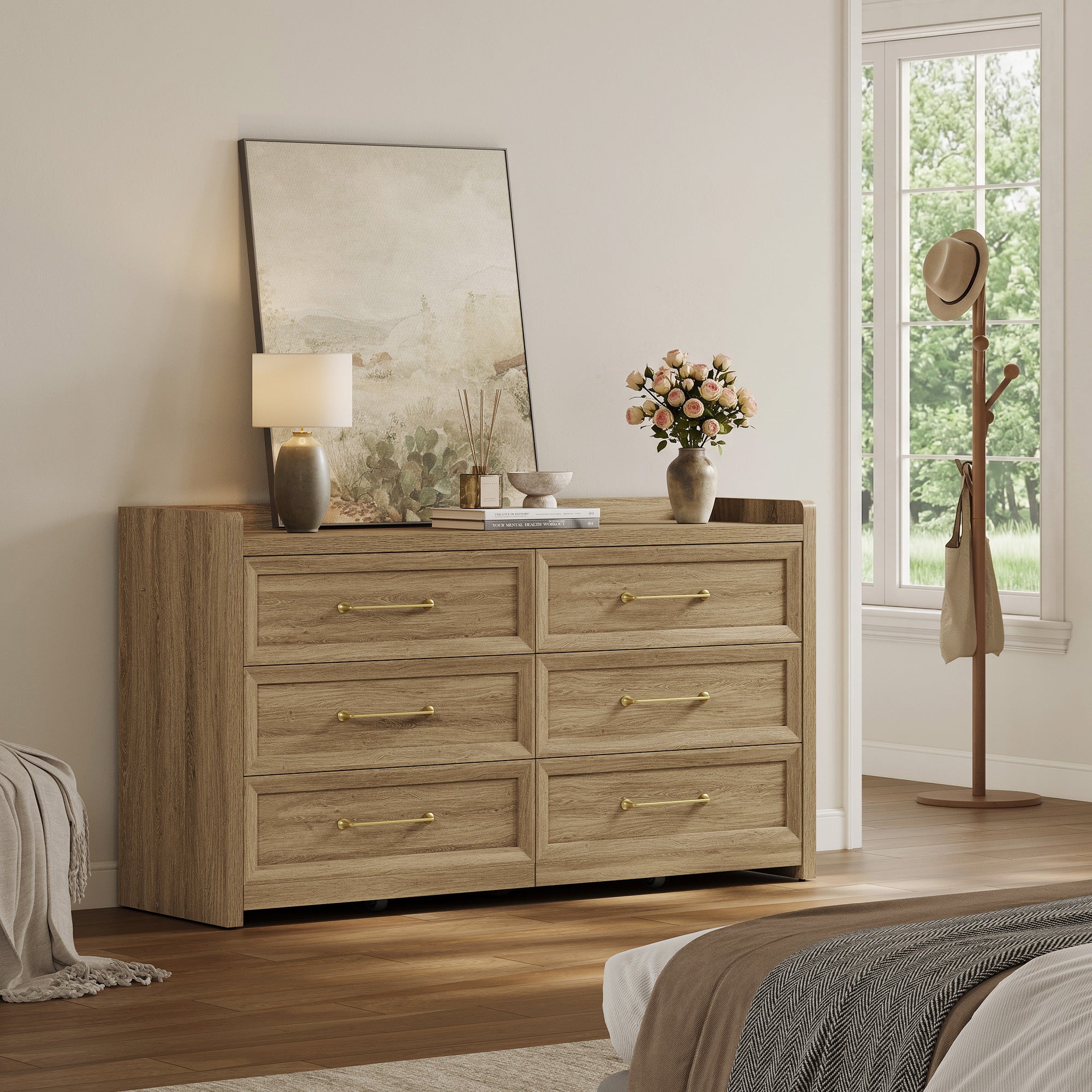 Helio White 6 Drawers Dresser