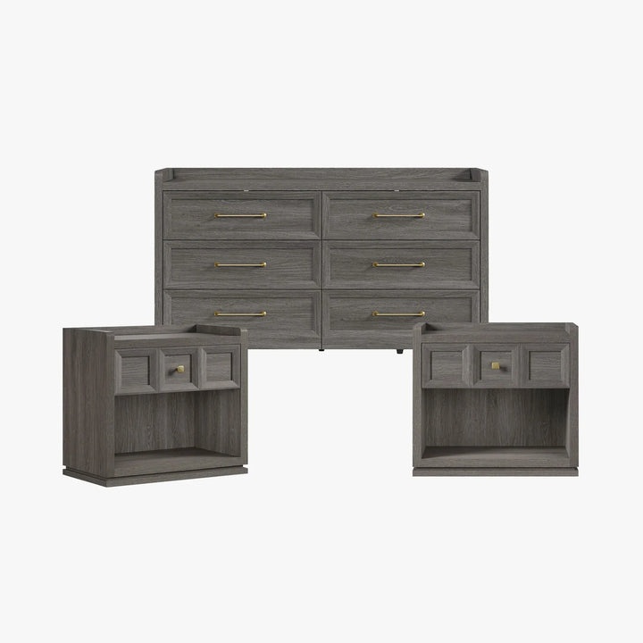 Helio 6 Drawer Dresser and Nightstands Set