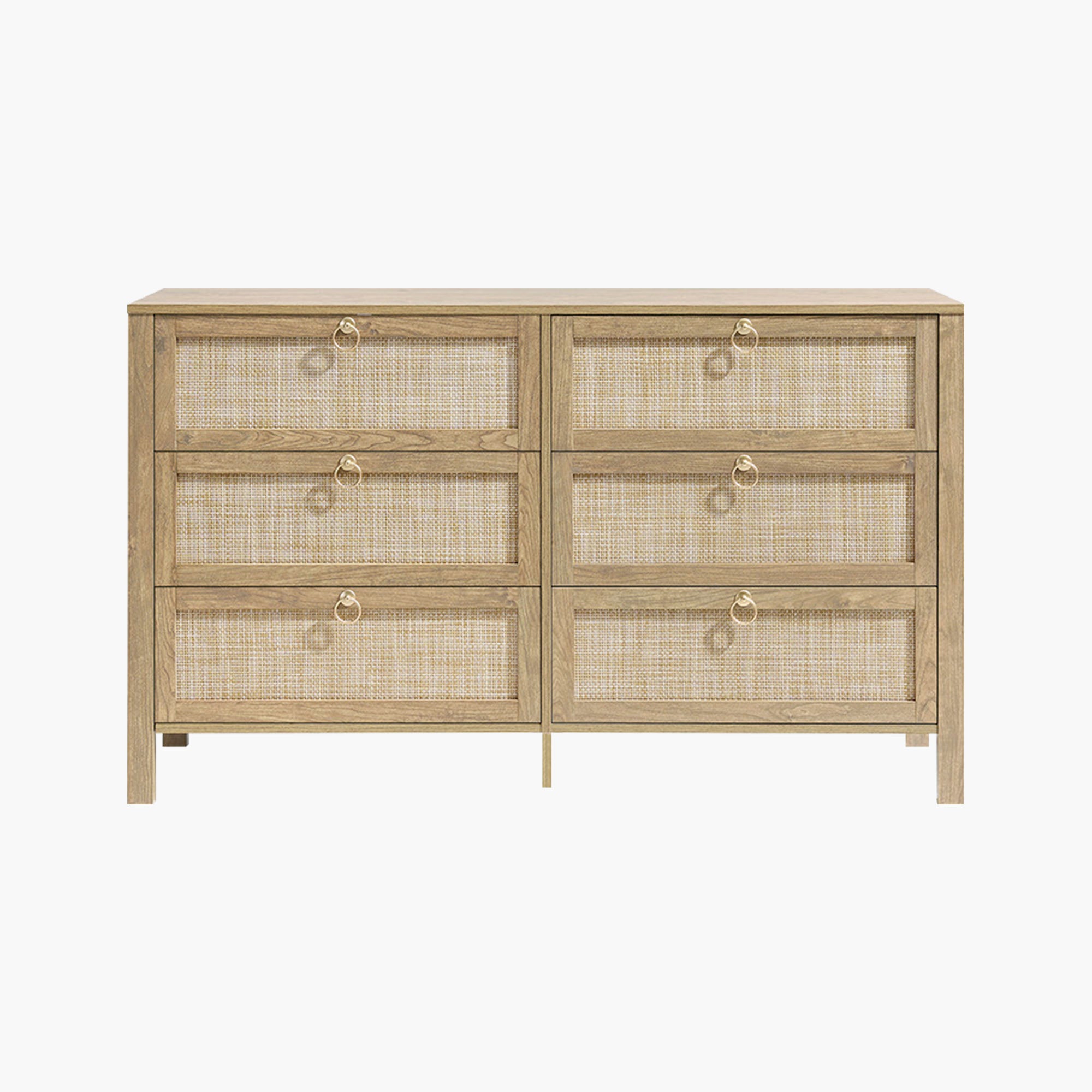 Terra White 6-Drawer Dresser