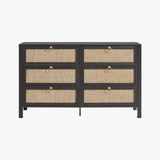Terra Black Dresser, 6 Drawers
