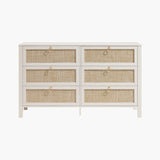 Terra White 6-Drawer Dresser
