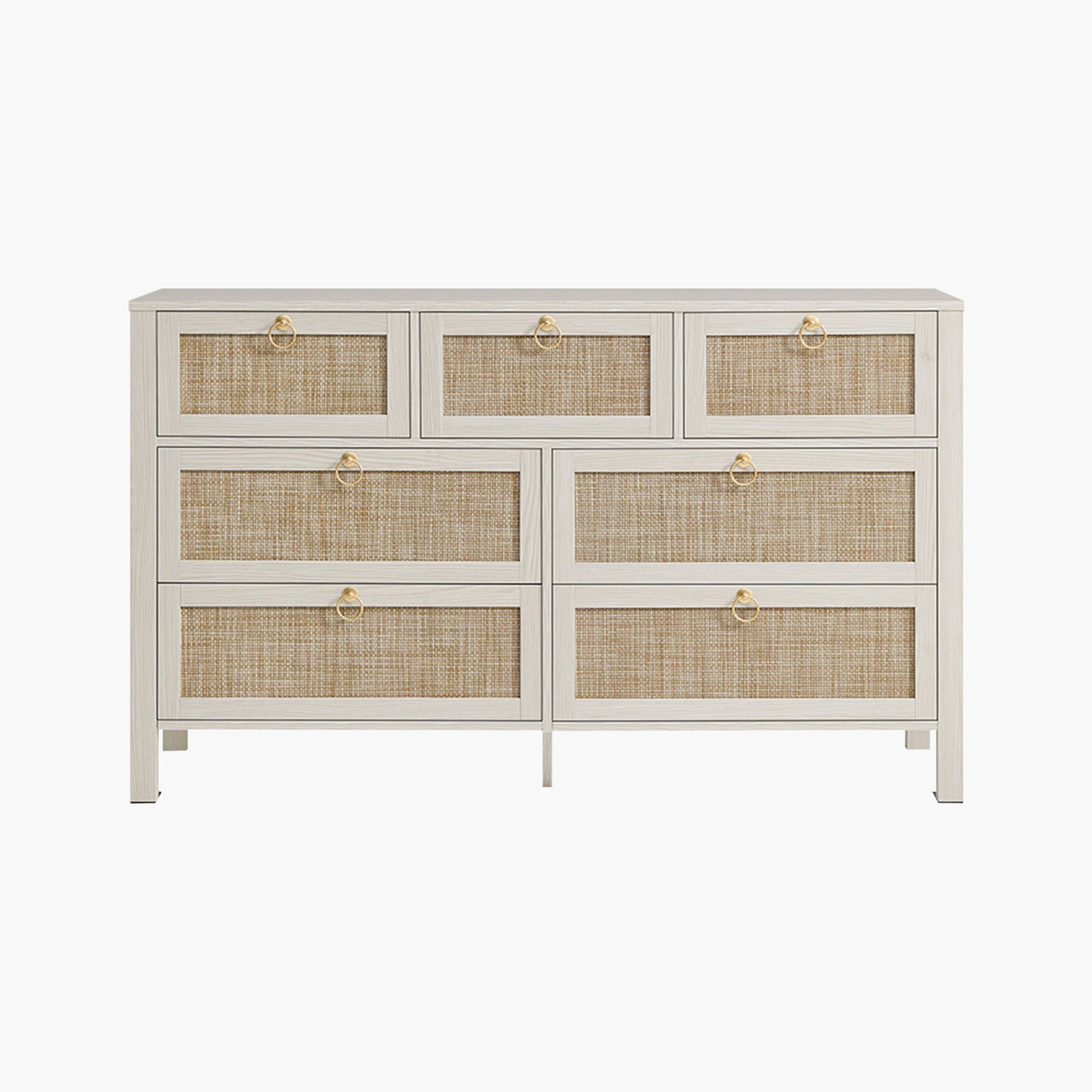 Terra White 7 Drawers Dresser