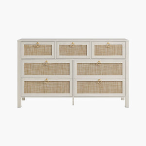 Terra White 7 Drawers Dresser
