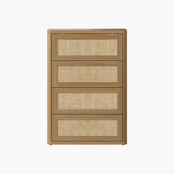 Zura Rattan 4-Drawer Dresser, Bedroom Storage