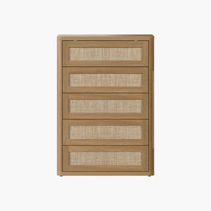 Zura Rattan Dresser, 5 Drawers