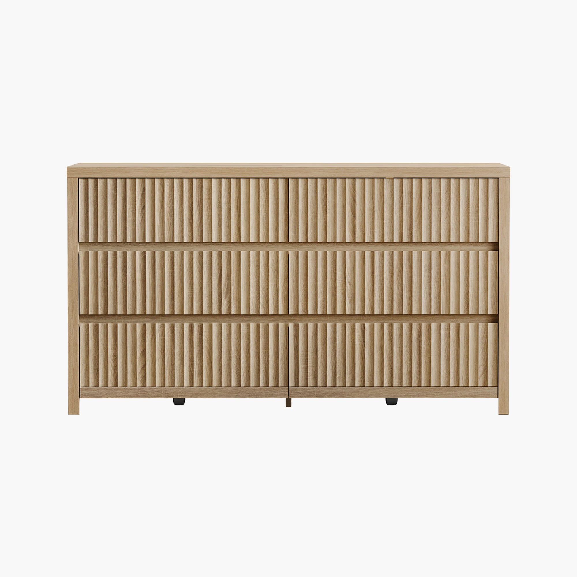 Prelude Modern Dresser with 6 Drawers, 55'' Wide