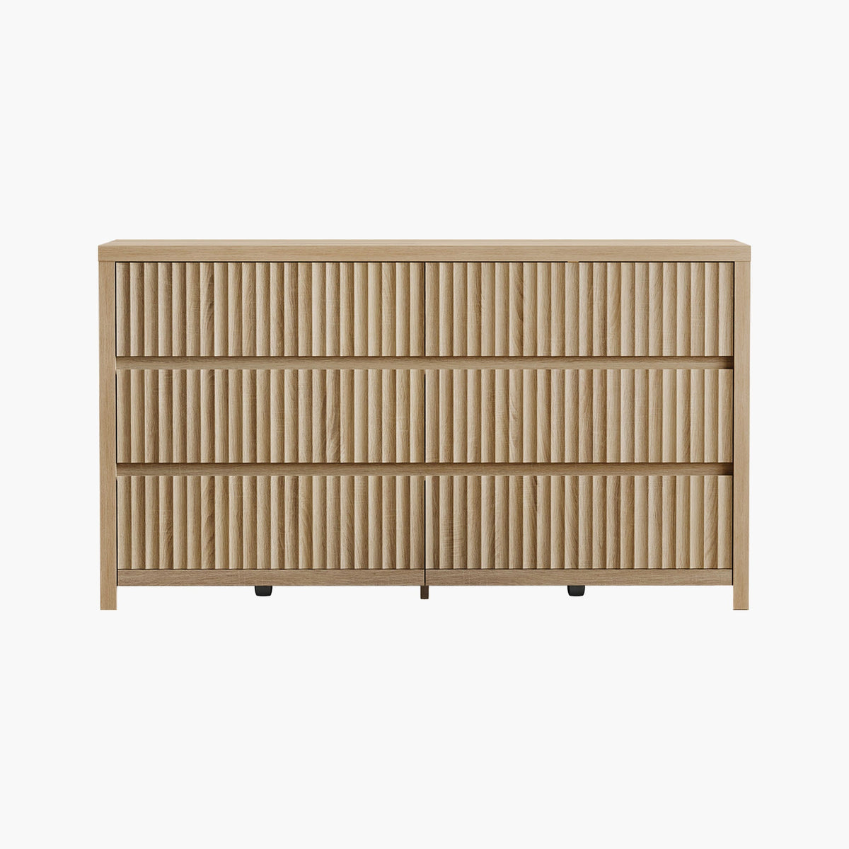 Prelude Modern Dresser with 6 Drawers, 55-Inch Wide