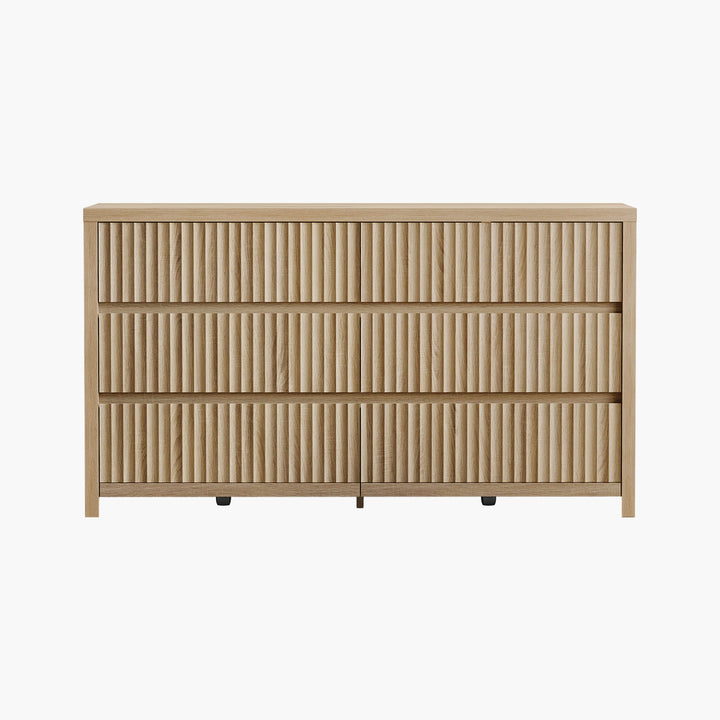 Prelude Modern Dresser with 6 Drawers, 55-Inch Wide