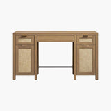 Savanna Rattan Vanity Table with Doors