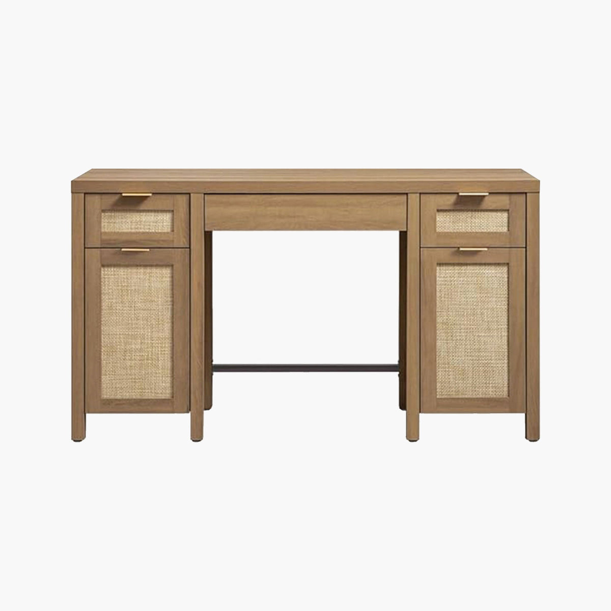 Savanna Rattan Vanity Table with Doors