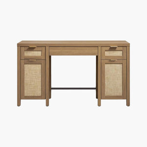 Savanna Rattan Vanity Table with Doors