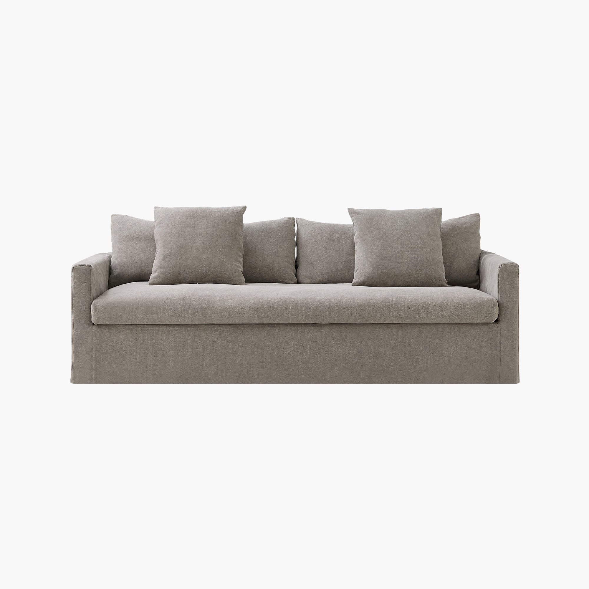 Eira Feather-Down Cushion Sofa, Deep Seat