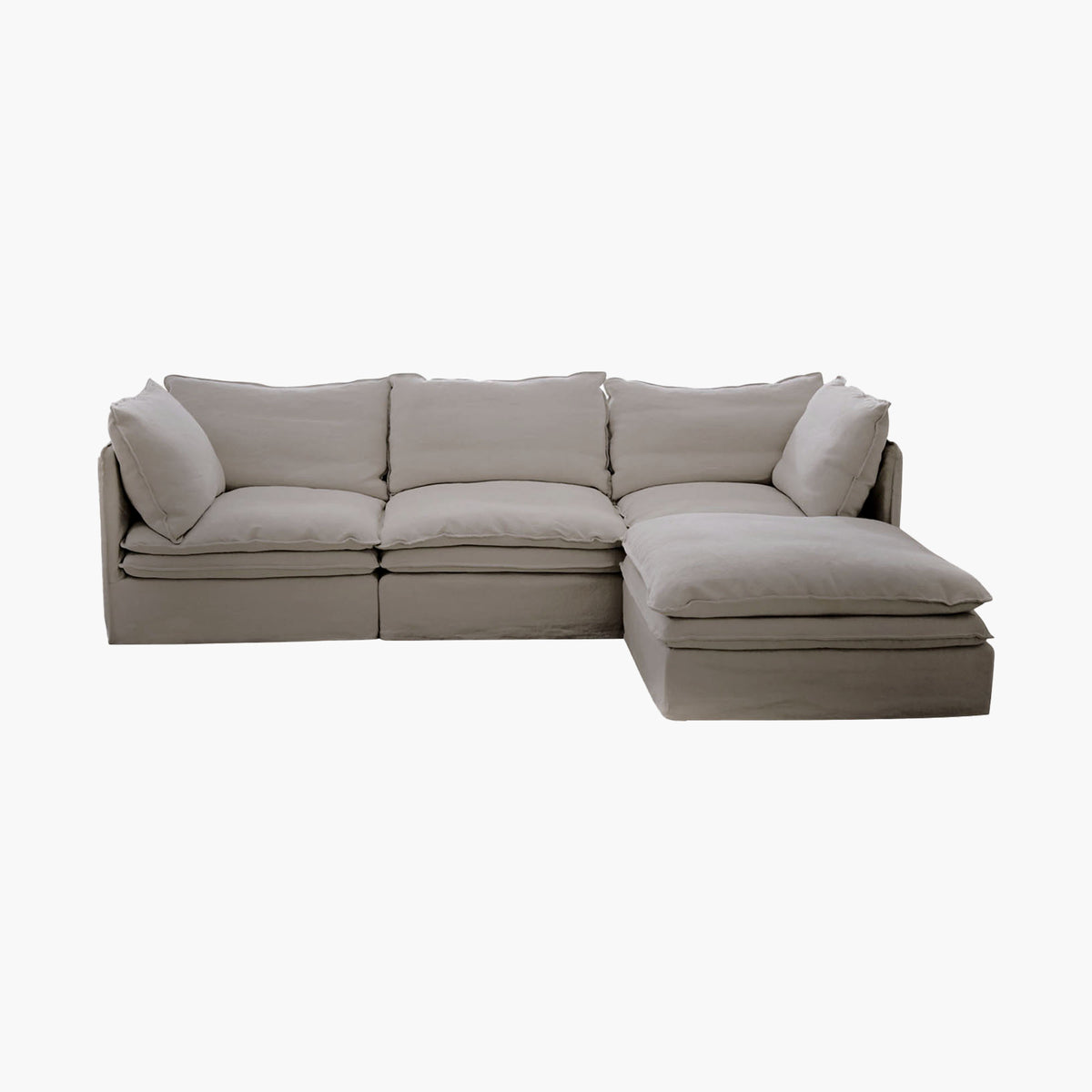 Eira Down-Filled L-Shape Sofa, 108 Inches Wide
