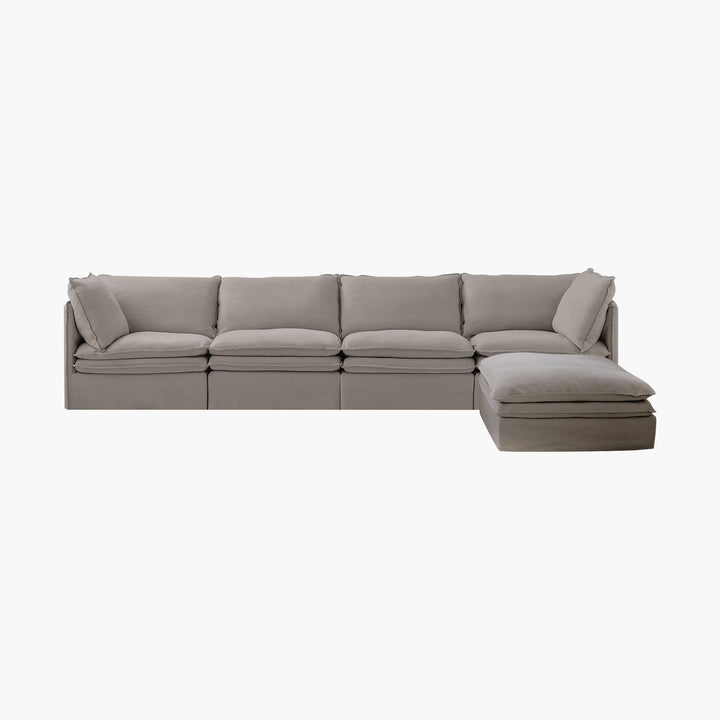 Eira Sectional L-Shape Sofa, Feather Down
