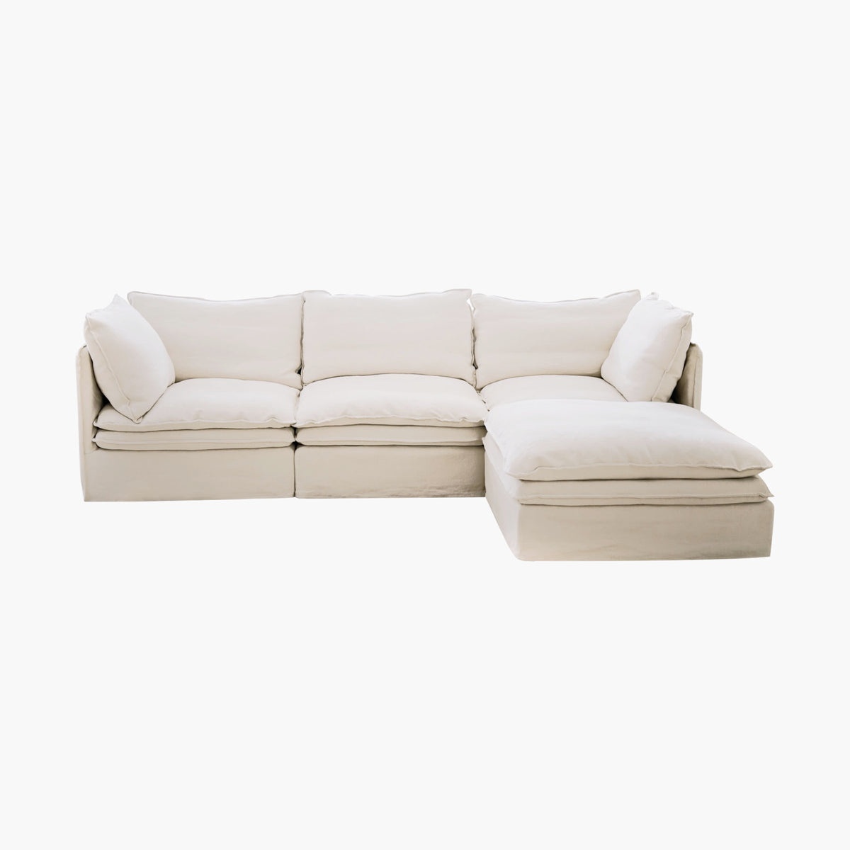 Eira Down-Filled L-Shape Sofa, 108 Inches Wide