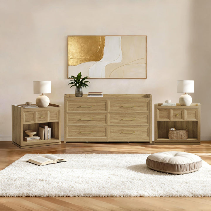 Helio 6 Drawer Dresser and Nightstands Set