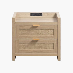 Savanna 2-Drawer Nightstands with Charging Station