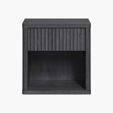 Cas Night Stand with Storage, 24.1 Inch Tall - 1 Piece - Dark Grey Alder
