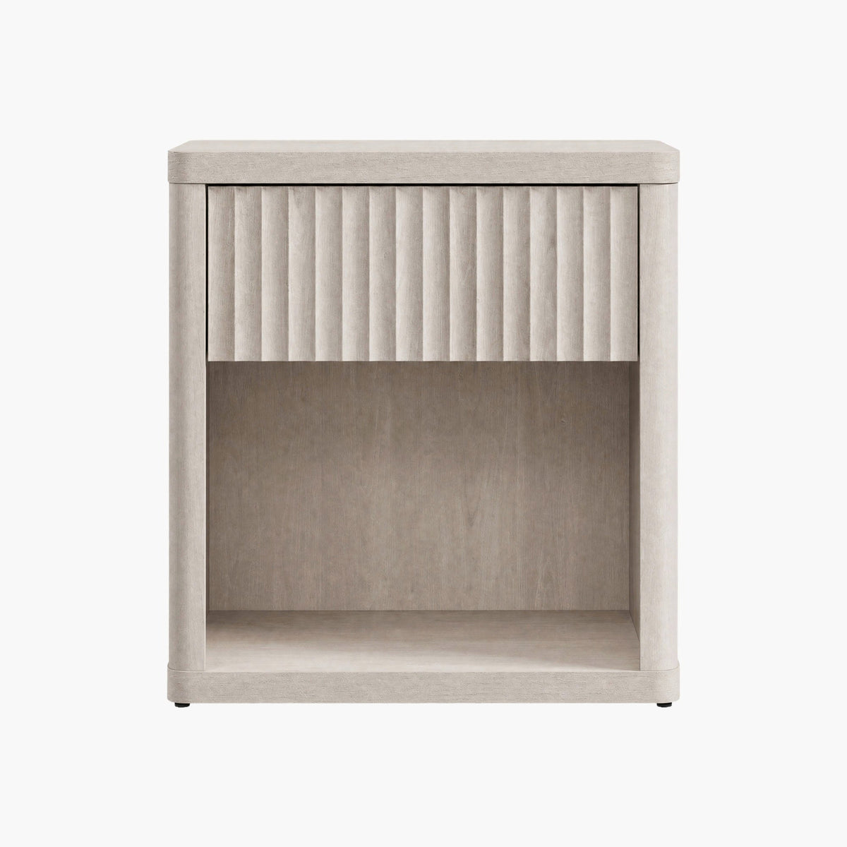Cas Night Stand with Storage, 24.1 Inch Tall - 1 Piece - White Alder
