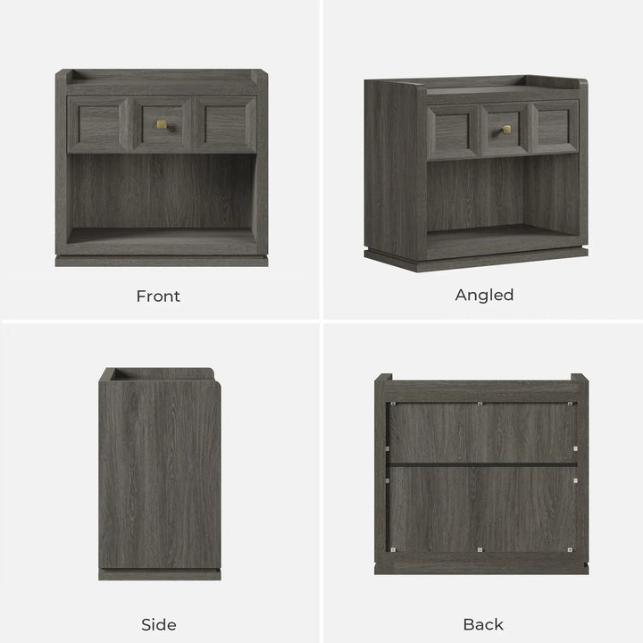 Helio Nightstands Set, 26 Inch Wide for Bedroom