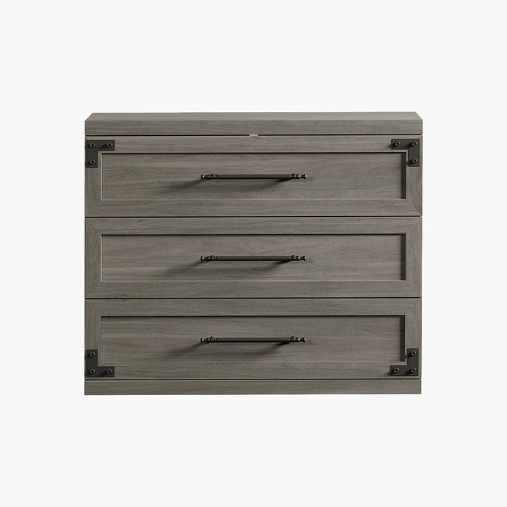 Willow 3-Drawers Nightstands Set - 2 Pieces - Oak Brown