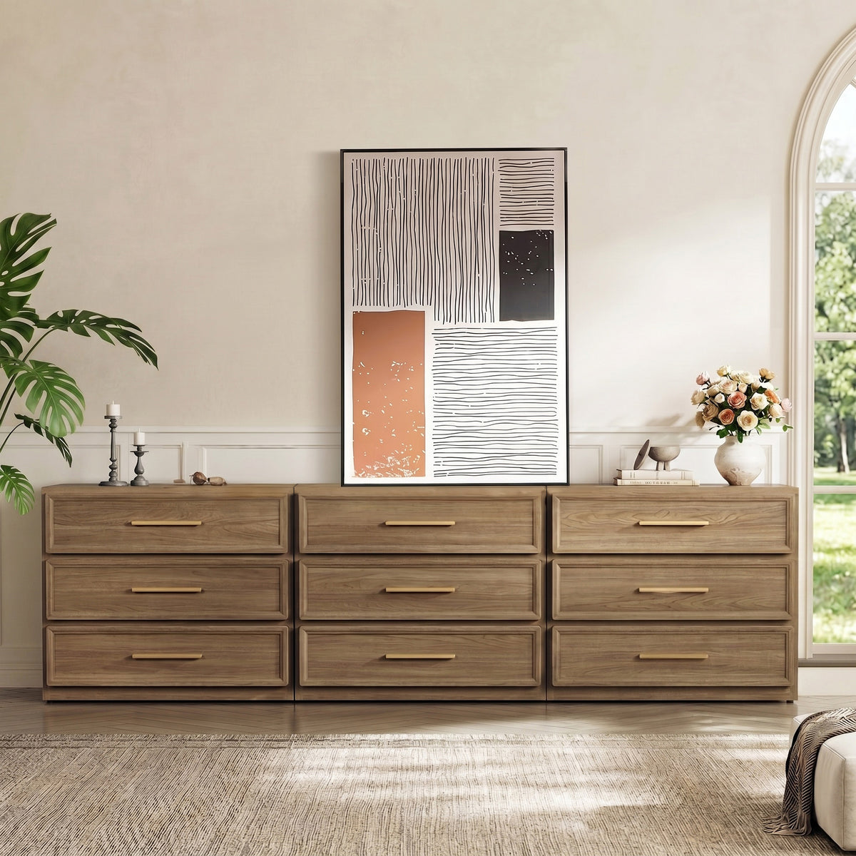 Crescent Modular 26.6'' Tall 9 Drawers Dresser for Living Room