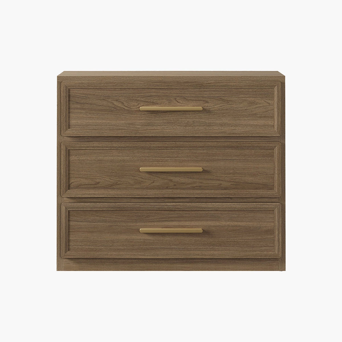 Crescent 3-Drawer Nightstand for Bedroom