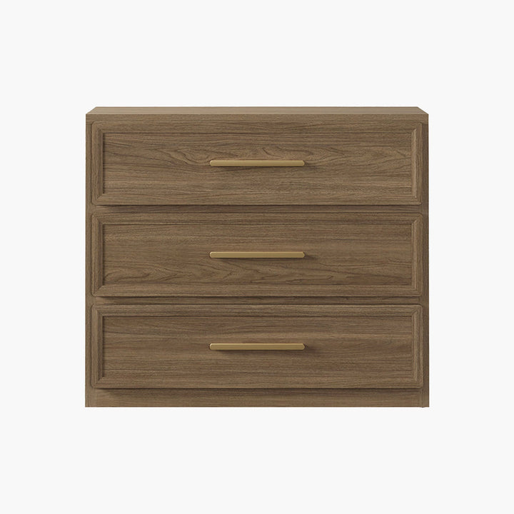 Crescent 3-Drawer Nightstand for Bedroom