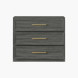 Crescent Nightstand with 3 Drawers for Bedroom