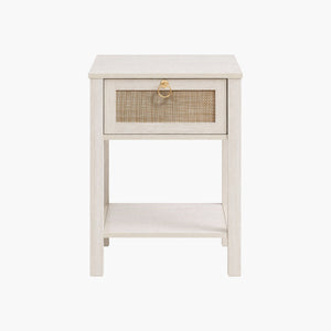 Terra Black Rattan Nightstand