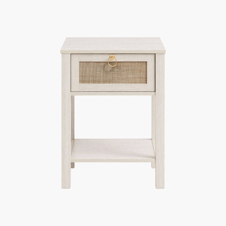 Terra Black Rattan Nightstand