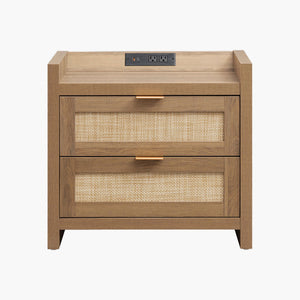 Savanna 2-Drawer Nightstand with Drawer